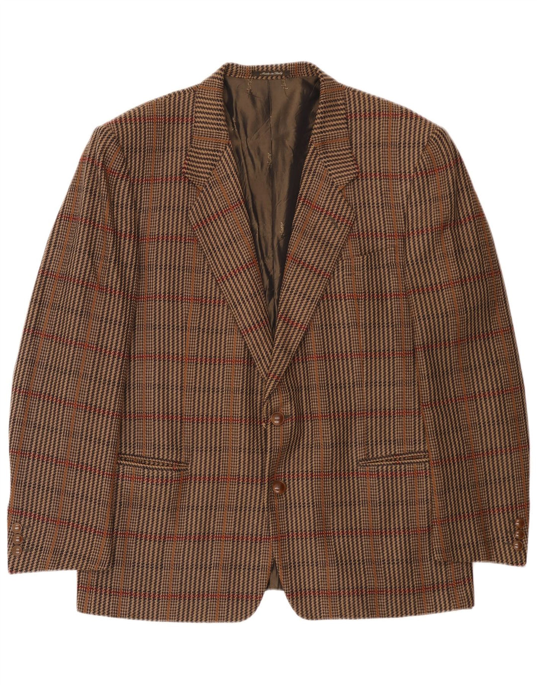Yves Saint Laurent Ανδρικό σακάκι 2 κουμπιών IT 56 3XL Καφέ μαλλί