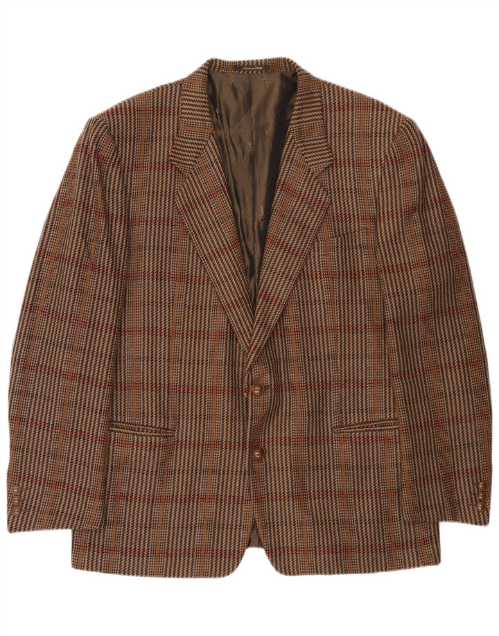 Yves Saint Laurent Ανδρικό σακάκι 2 κουμπιών IT 56 3XL Καφέ μαλλί