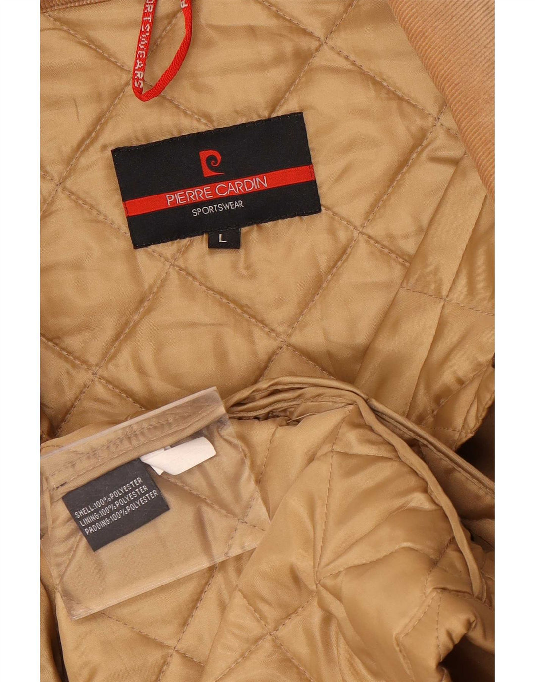 Pierre Cardin Ανδρικό καπιτονέ μπουφάν UK 40 Large Beige Polyester