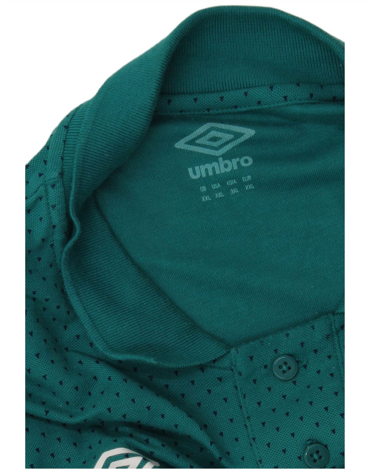 Ανδρικό πουκάμισο πόλο Umbro 2XL Τυρκουάζ