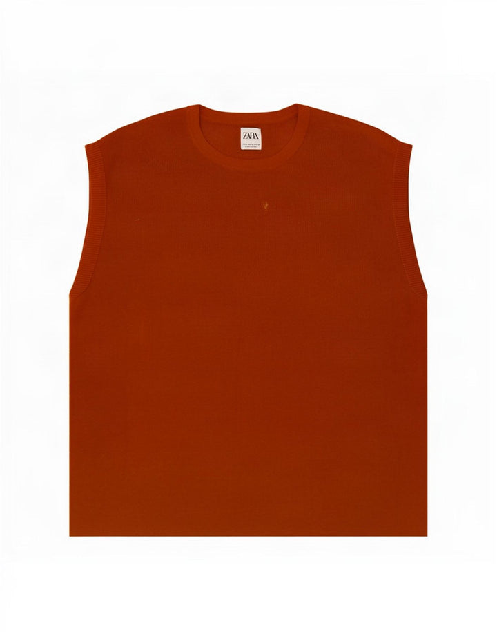 Ανδρικό γιλέκο Zara XL Πορτοκαλί βαμβακερό