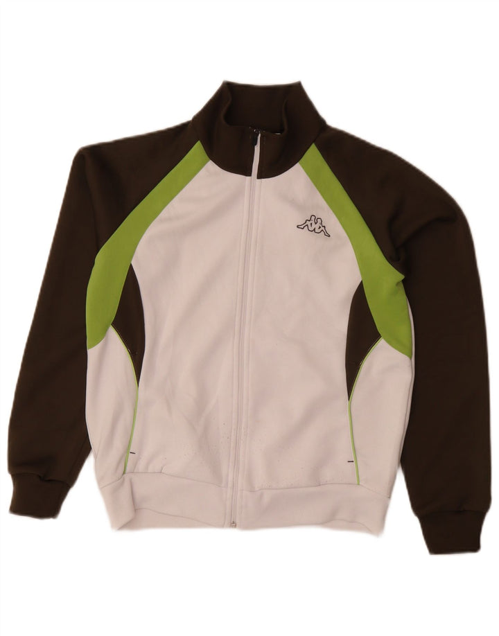 Kappa Γυναικεία αθλητική φόρμα Top Jacket UK 14 Medium White Colourblock Polyester