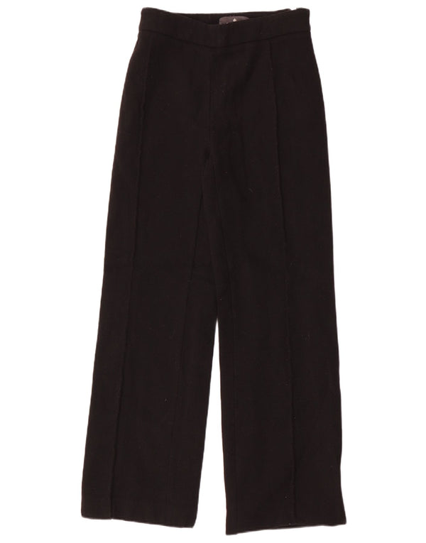 Vintage γυναικείο φαρδύ casual παντελόνι IT 40 Small W26 L30 Μαύρο