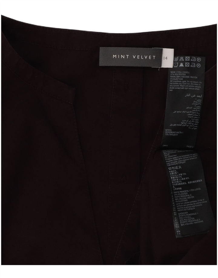 MINT VELVET Γυναικείο Τοπ UK 14 Large Βουργουνδί Πολυεστέρας