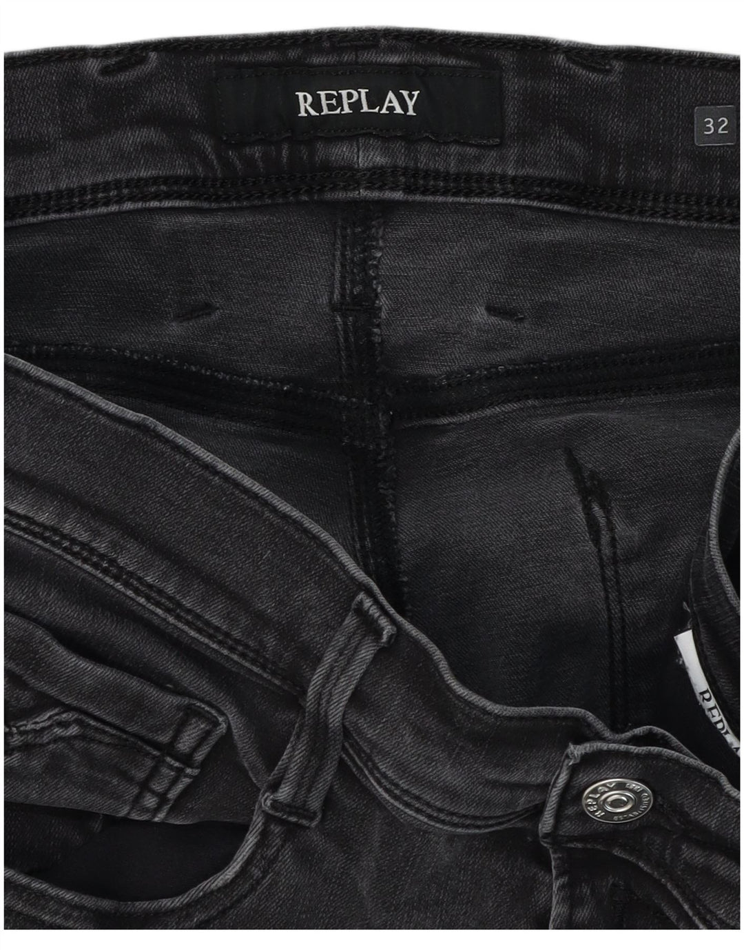 Replay Ανδρικό Anbass Slim Jeans W32 L31 Μαύρο