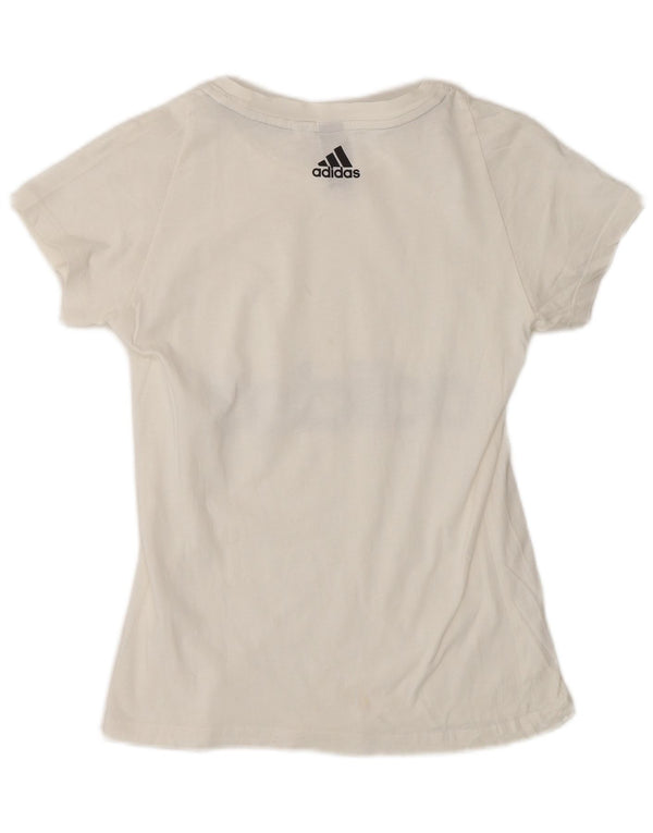 Γυναικείο γραφικό T-Shirt Adidas Top UK 10 Small White