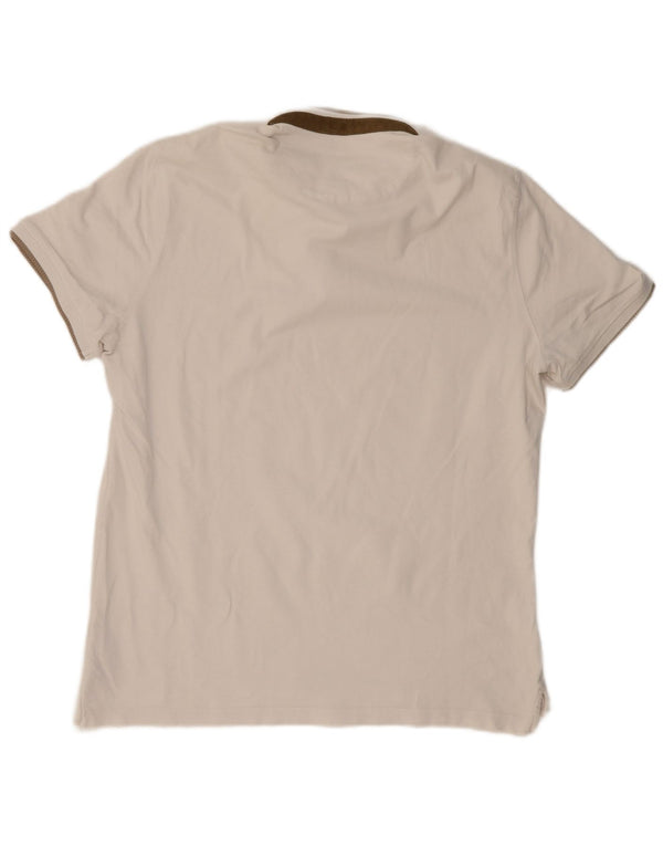 MASSIMO DUTTI Ανδρικό μπλουζάκι Polo Casual Fit XL Λευκό