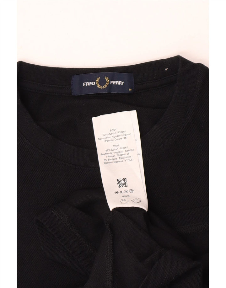 Fred Perry Ανδρικό T-Shirt Top Μεσαίο Μαύρο Colourblock Βαμβακερό
