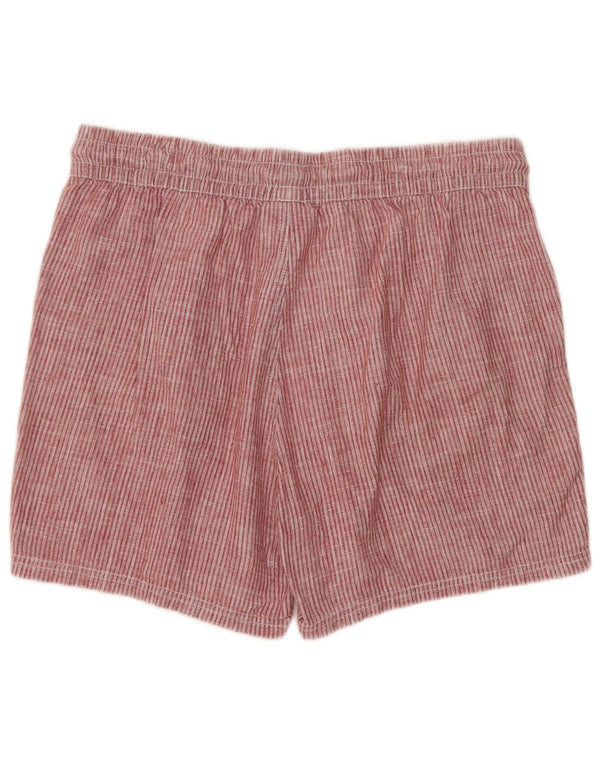 Little Kathmandu γυναικείο casual σορτς UK 12 Medium W32 Red Pinstripe Hemp
