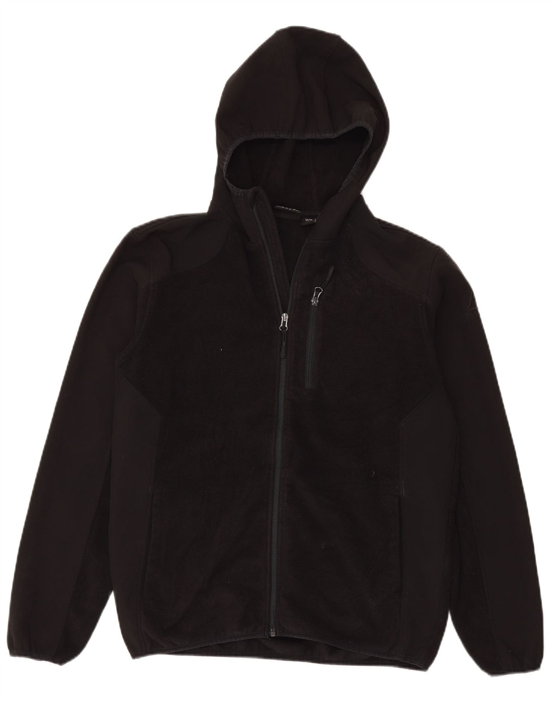 Ανδρικό μπουφάν Reebok με κουκούλα Fleece UK 38 Μεσαίου Μαύρου Πολυεστέρα