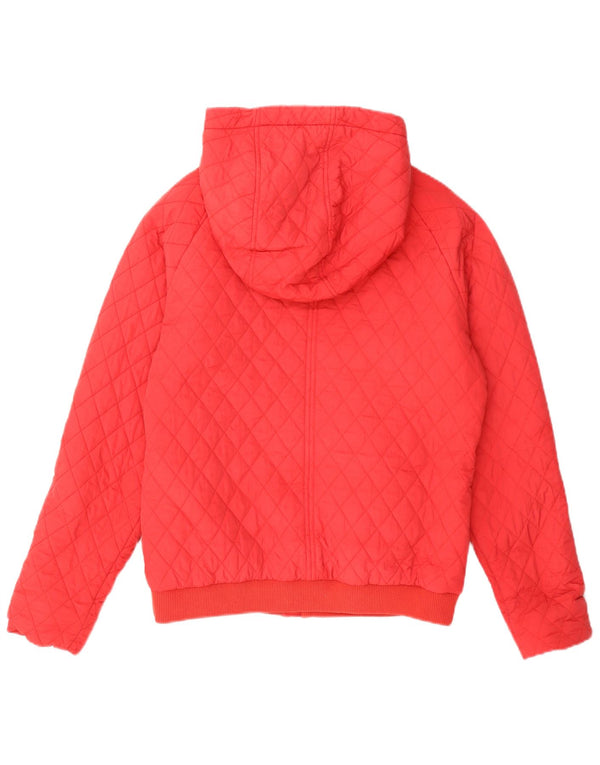 Timberland γυναικείο καπιτονέ μπουφάν με κουκούλα UK 14 Medium Red Nylon