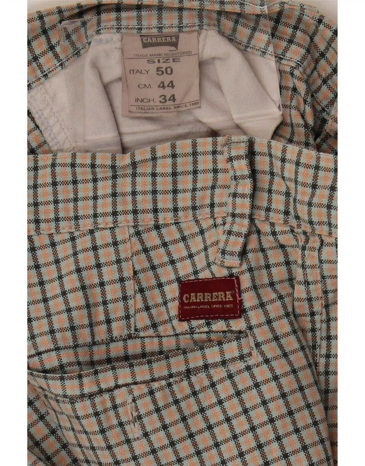Carrera Ανδρικό σορτς Chino IT 50 μεγάλο W34 πολύχρωμο βαμβακερό Gingham
