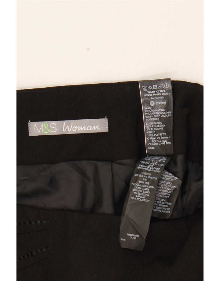 Marks & Spencer Γυναικεία Τρομπέτα Φούστα UK 10 Small W29 Μαύρο Πολυεστέρας