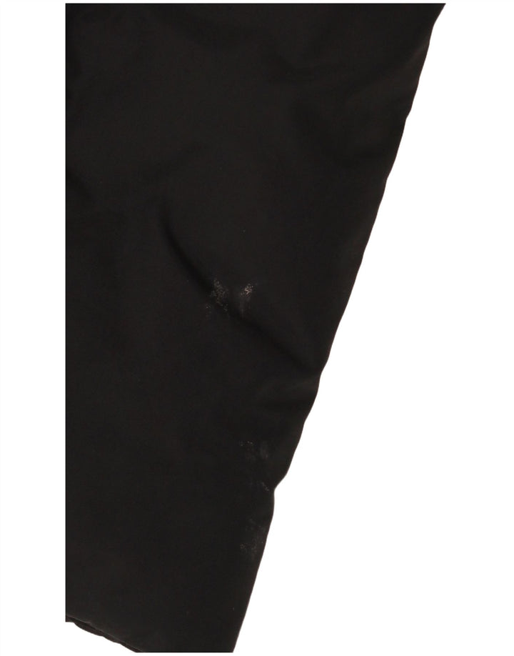ZARA Γυναικείο παλτό με κουκούλα Sherpa Windbreaker UK 14 Μεσαίο Μαύρο Πολυεστέρας