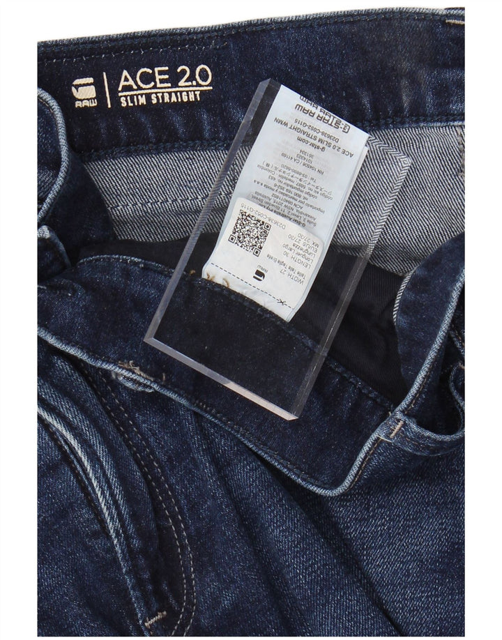 G-STAR Γυναικείο Slim Straight Jeans W27 L26 Navy Blue Cotton