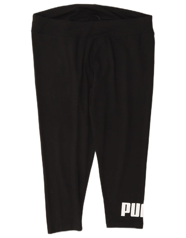 Puma Γυναικείο Γραφικό Κάπρι Κολάν UK 18 XL Μαύρο βαμβακερό