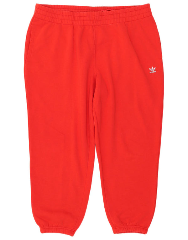 Adidas γυναικεία φόρμα παντελόνι Joggers UK 24/26 2XL κόκκινο βαμβακερό