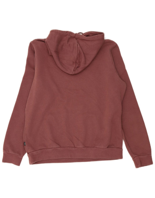 Puma Γυναικείο Hoodie Jumper UK 16 Large μπορντό βαμβακερό