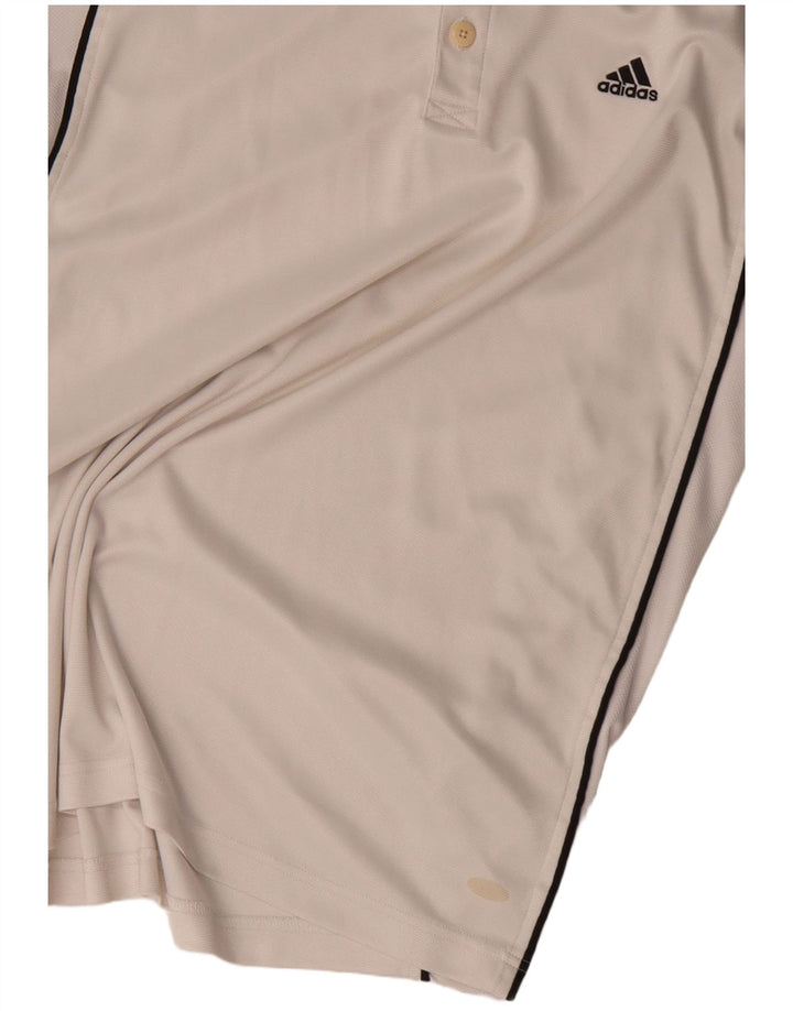 Adidas Ανδρικό πουκάμισο πόλο UK 42/44 μεγάλο λευκό πολυεστέρα