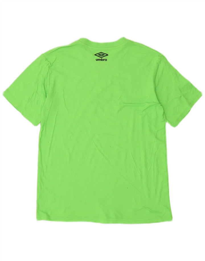 UMBRO Womens Graphic T-Shirt Top UK 14 Large Green Polyester