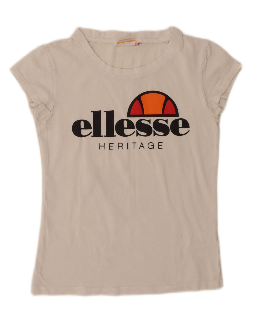 Ellesse Γυναικείο T-Shirt Top UK 10 Small White Βαμβακερό