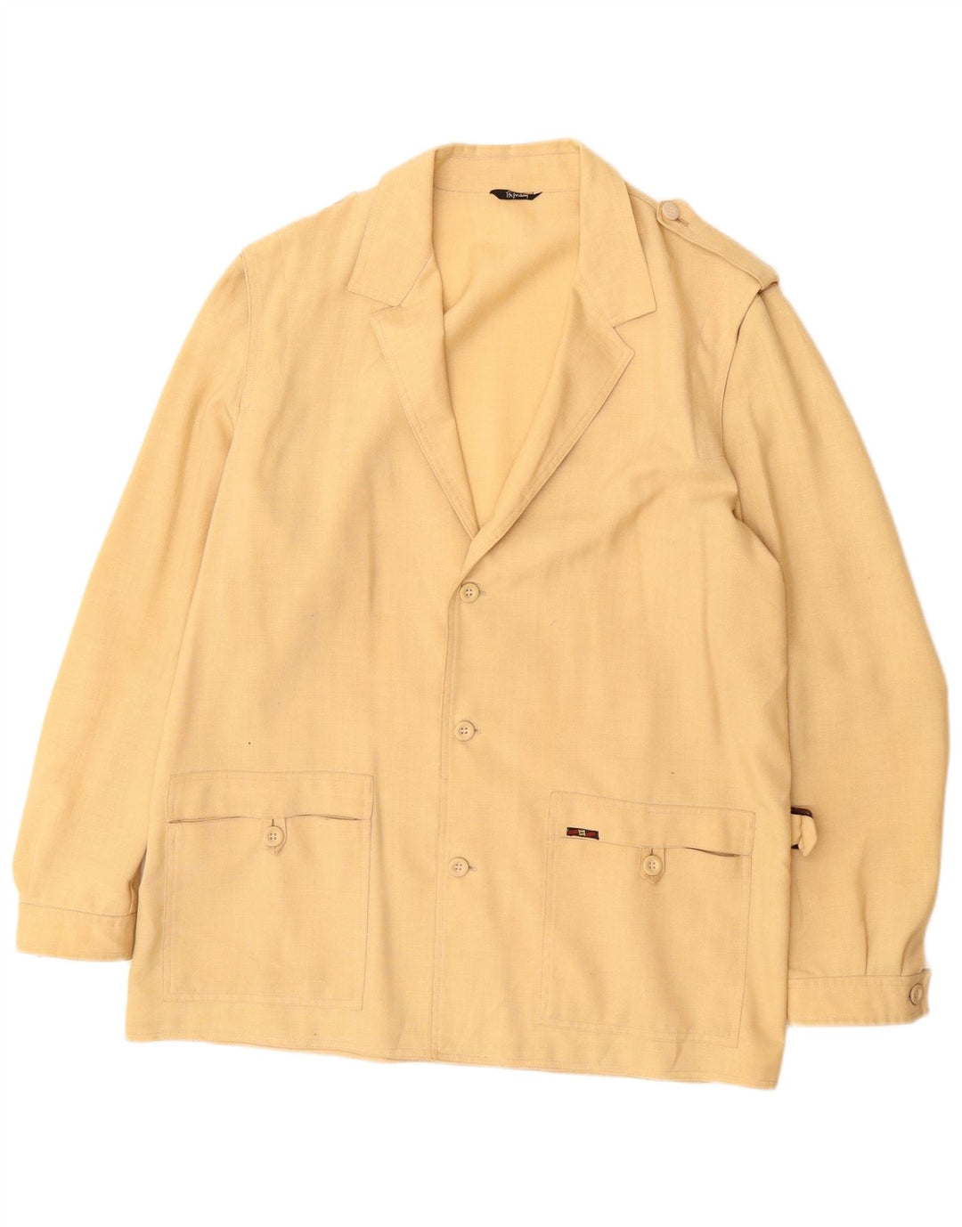 BIGNAMI Mens Military 3 Button Blazer Jacket UK 40 Large Beige