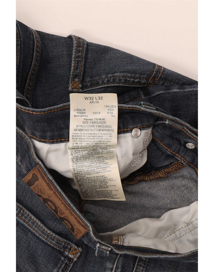 Lee Mens Arvin Slim Jeans W32 L32 Navy Blue Cotton