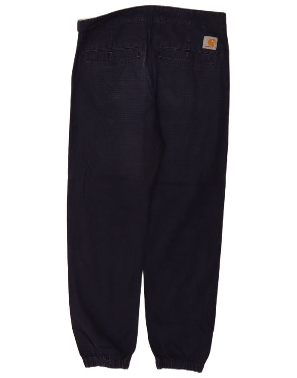 CARHARTT Ανδρικό Jogger Παντελόνι Chino Medium W32 L29 Navy Blue Cotton