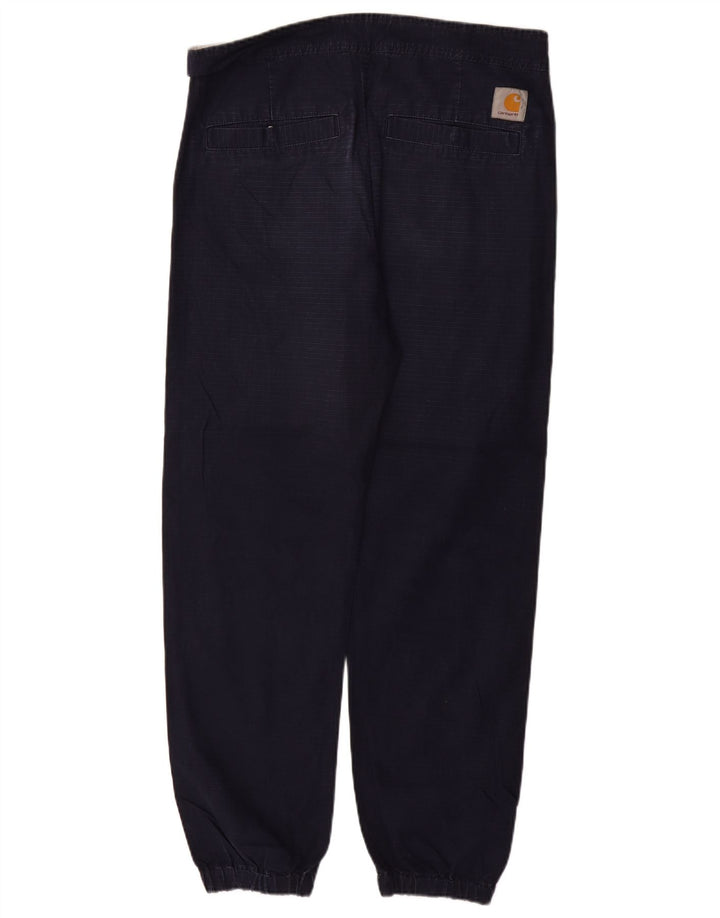 CARHARTT Ανδρικό Jogger Παντελόνι Chino Medium W32 L29 Navy Blue Cotton