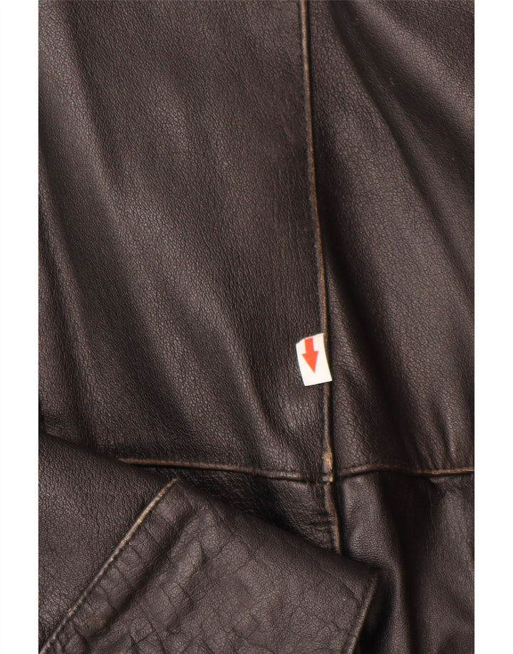 Vintage Ανδρικό Δερμάτινο Μπουφάν UK 38 Medium Black Leather