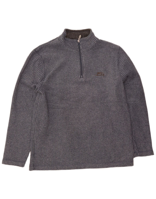 Weird Fish Mens Zip Fleece Jumper XL Navy Blue Polyester