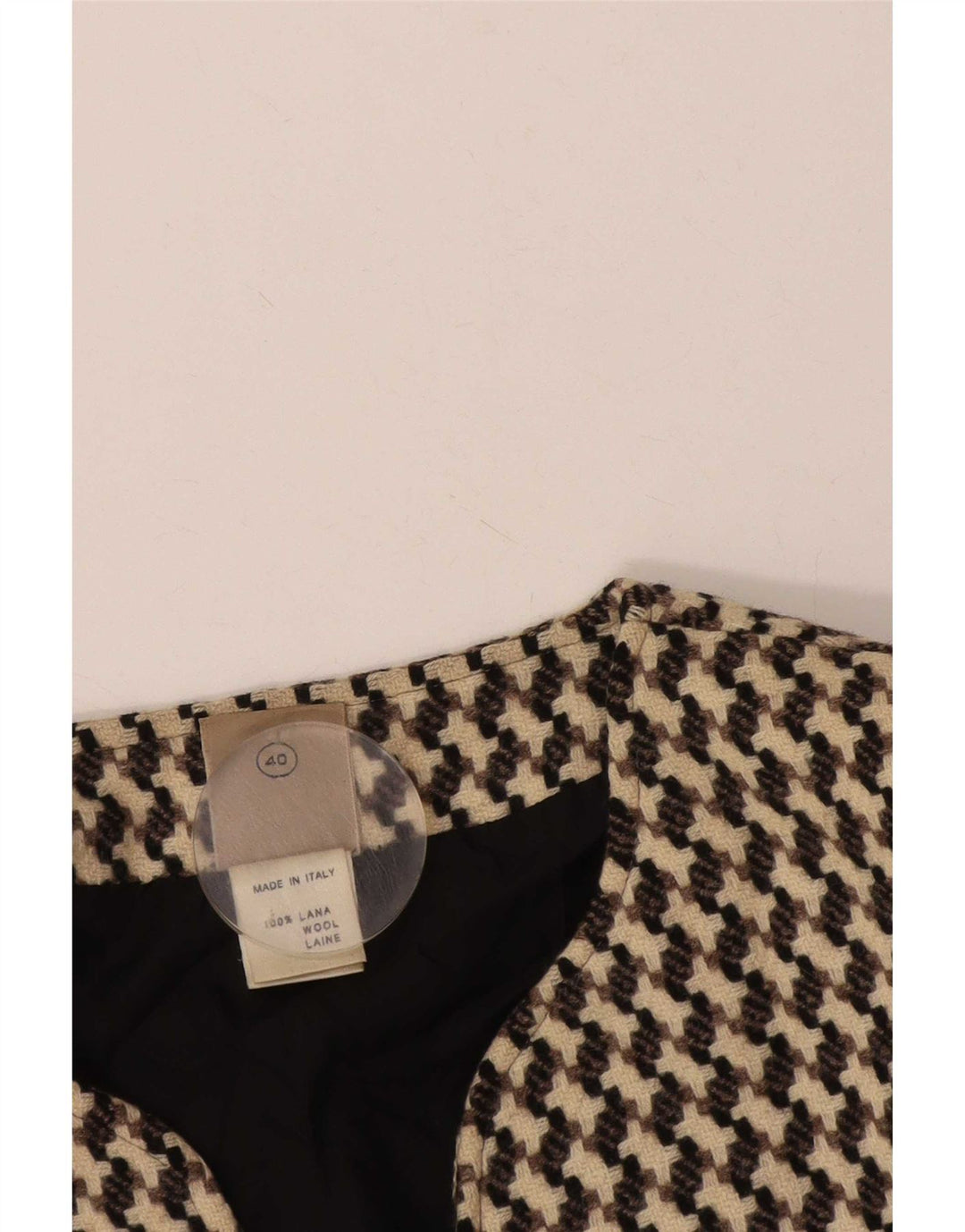 Poi By Krizia Γυναικείο σακάκι σακάκι Crop IT 40 Small Beige Houndstooth
