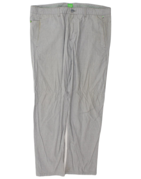 Ανδρικό παντελόνι Chino Hugo Boss EU 54 2XL W42 L30 Μπλε ριγέ βαμβακερό