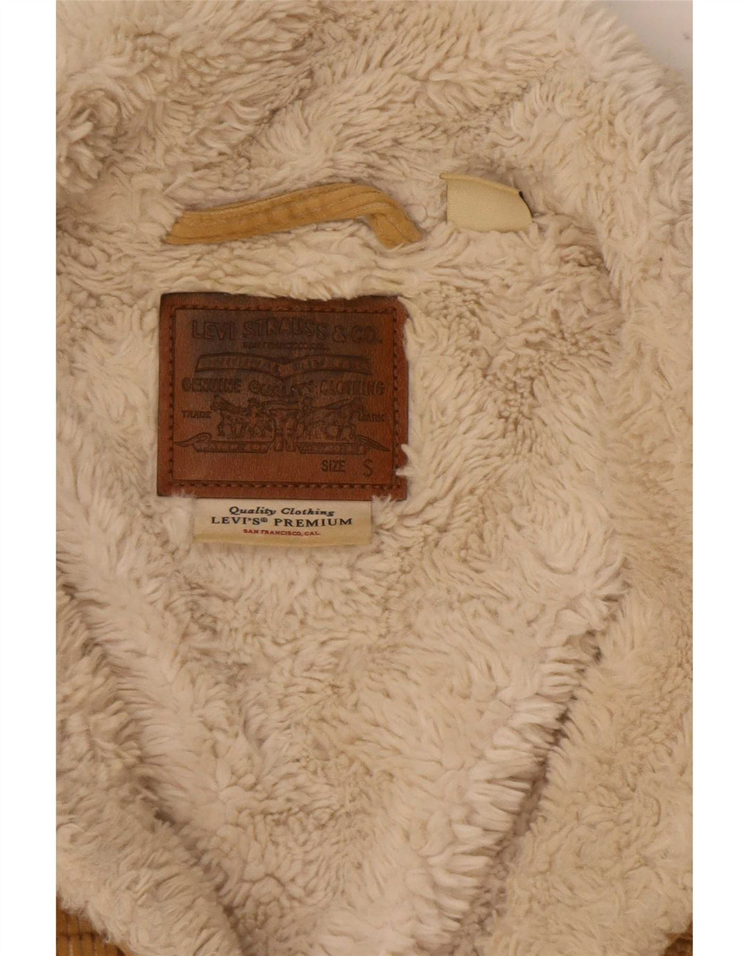 Γυναικείο Levi's Oversized Crop Sherpa Corduroy Jacket UK 10 Small Beige