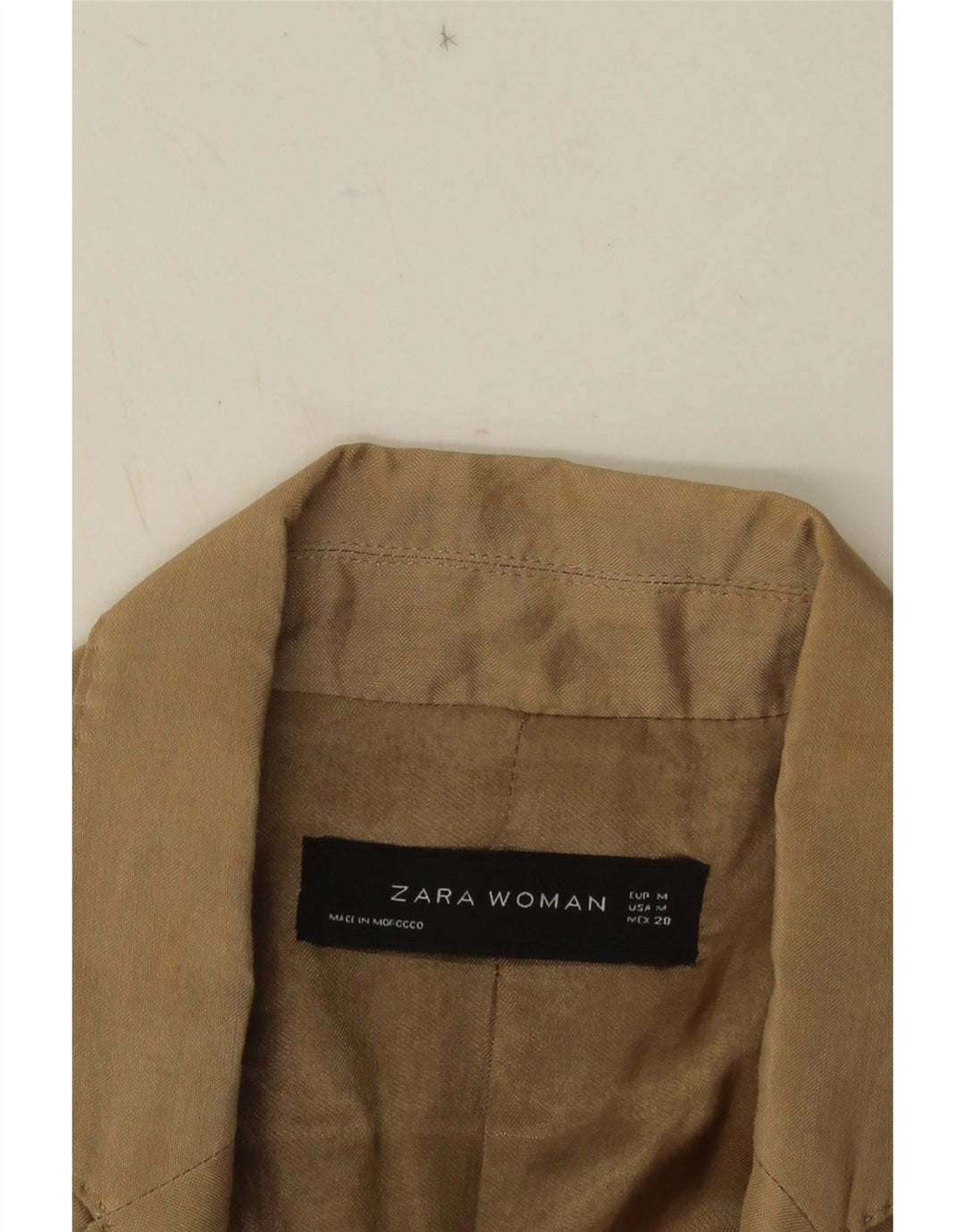 Zara Γυναικείο Μπουφάν 1 Κουμπί Blazer UK 12 Medium Beige