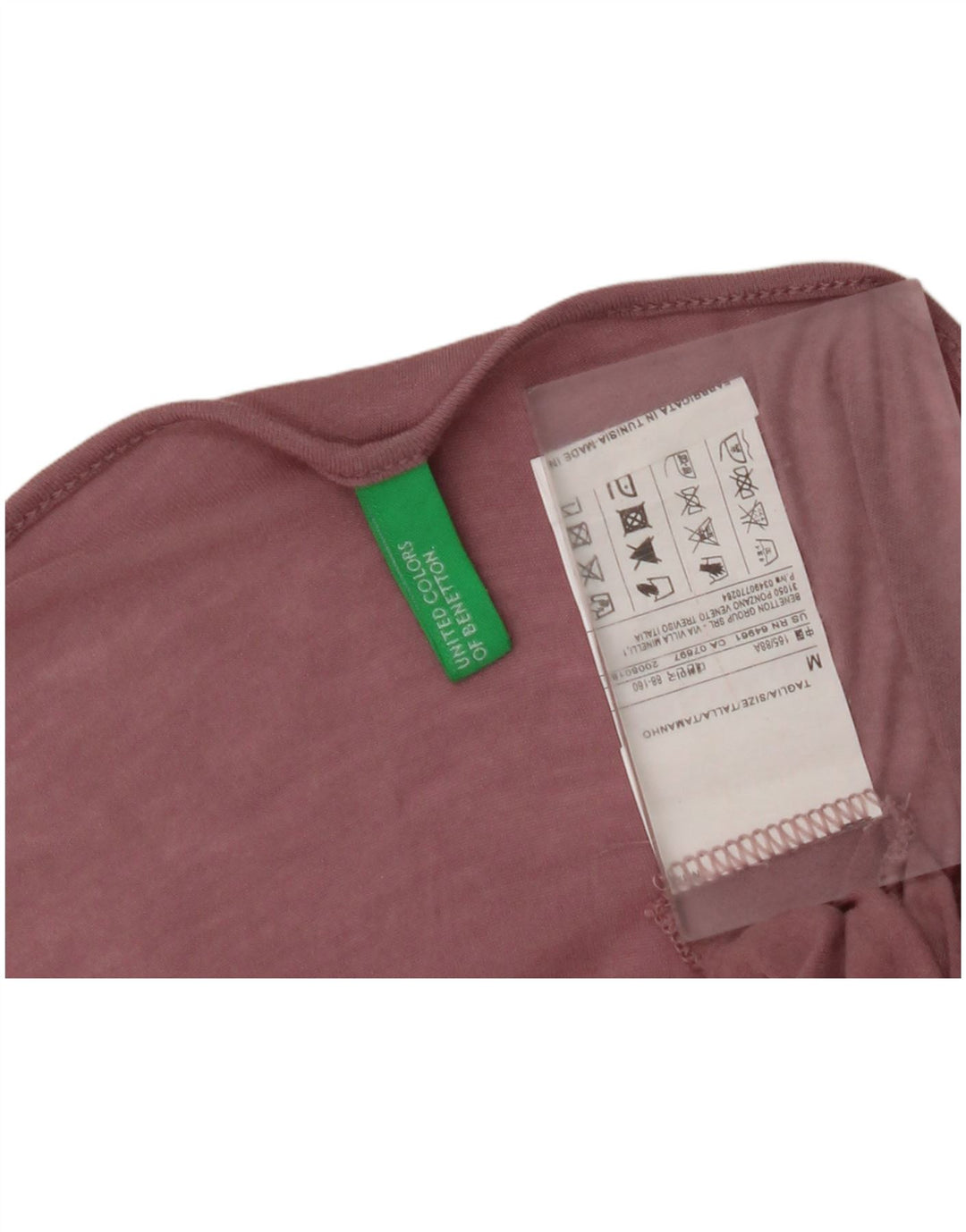 BENETTON Γυναικείο υπερμεγέθη μακρυμάνικο UK 14 Medium Pink Modal