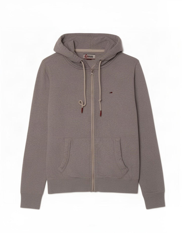 Ανδρικό πουλόβερ με κουκούλα με φερμουάρ Tommy Hilfiger Μεσαίο Γκρι
