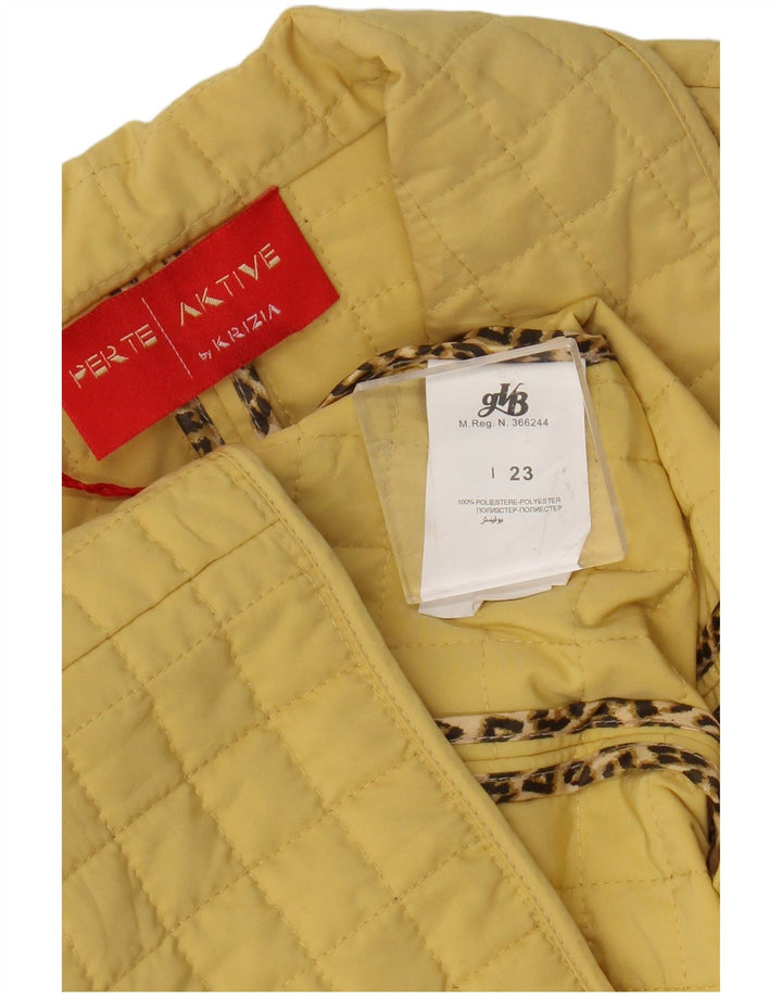 Perte by Krizia Γυναικείο καπιτονέ σακάκι με 3 κουμπιά, Μέγεθος 23 Medium Yellow