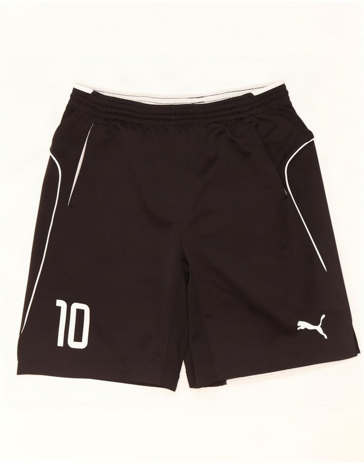 Ανδρικό γραφικό αθλητικό σορτς Puma μεσαίο μαύρο πολυεστέρα