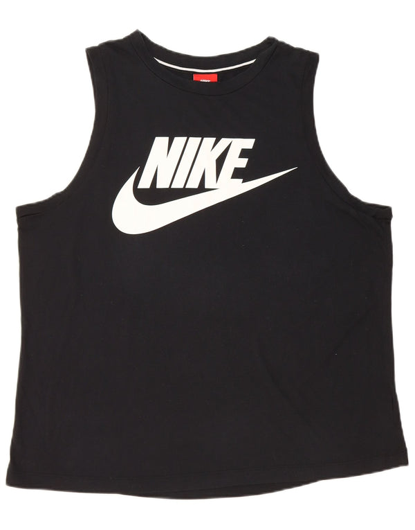Γυναικείο γραφικό γιλέκο NIKE τοπ UK 16 Large Black