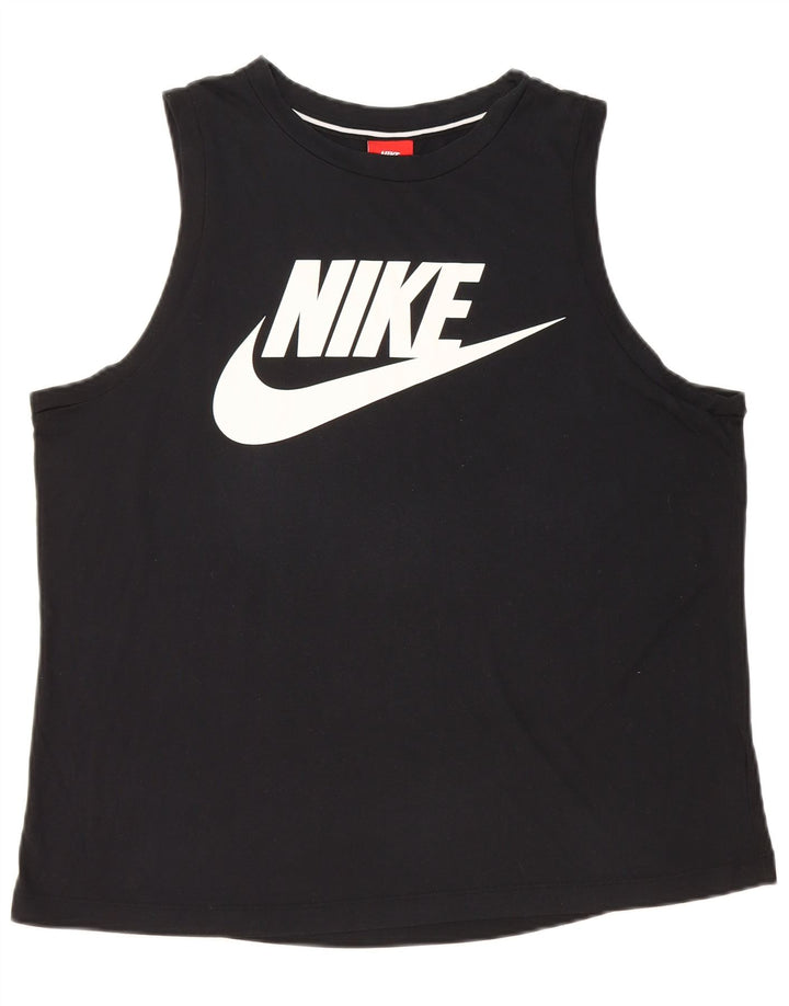 Γυναικείο γραφικό γιλέκο NIKE τοπ UK 16 Large Black
