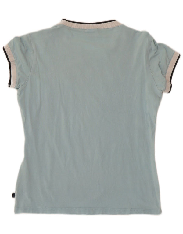 Γυναικείο γραφικό μπλουζάκι ASICS Top UK 12 μεσαίο μπλε βαμβακερό