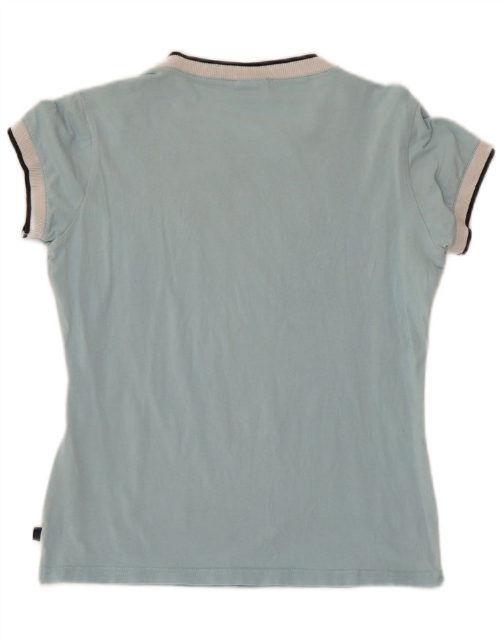 Γυναικείο γραφικό μπλουζάκι ASICS Top UK 12 μεσαίο μπλε βαμβακερό