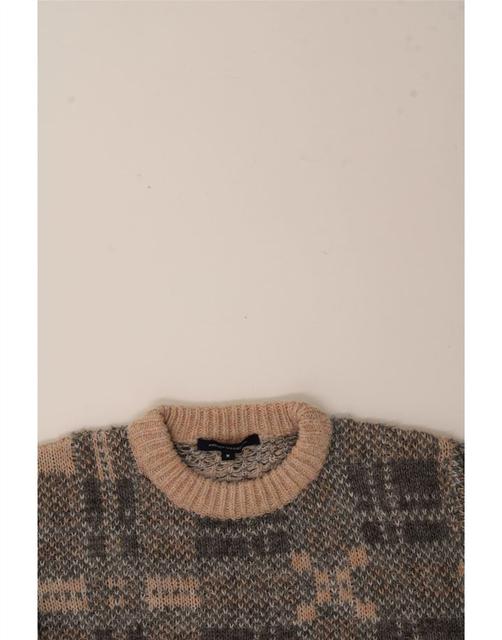 FRENCH CONNECTION Womens Crop Crew Neck Jumper Sweater UK 14 Medium Grey Vintage French Connection and Second-Hand French Connection from Messina Hembry 