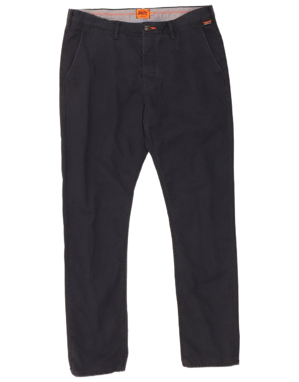 Ανδρικό Slim Chino Παντελόνι Superdry XL W36 L31 Navy Blue Cotton