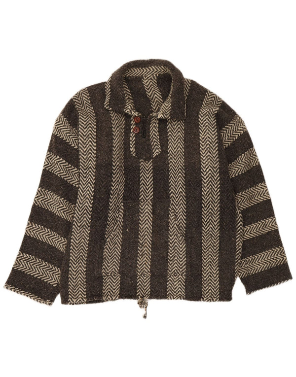 Ανδρικό πουλόβερ με λαιμόκοψη VINTAGE XL Γκρι Chevron Aztec