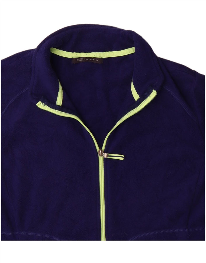 Marks & Spencer Γυναικείο Fleece Jacket UK 20 2XL Purple Polyester