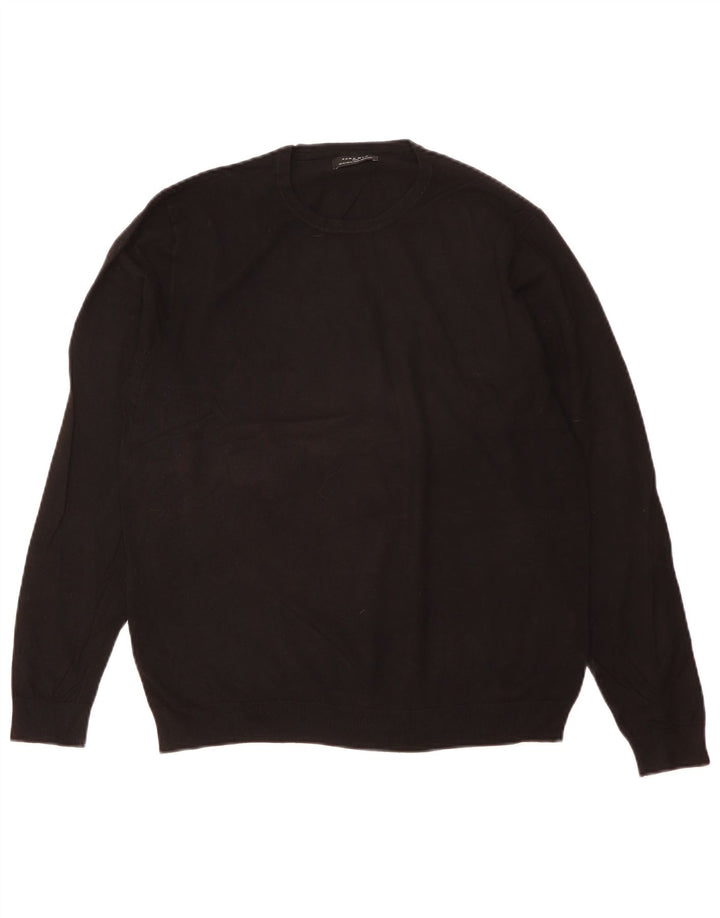 Ανδρικό πουλόβερ Zara Crew Neck Jumper XL Μαύρο