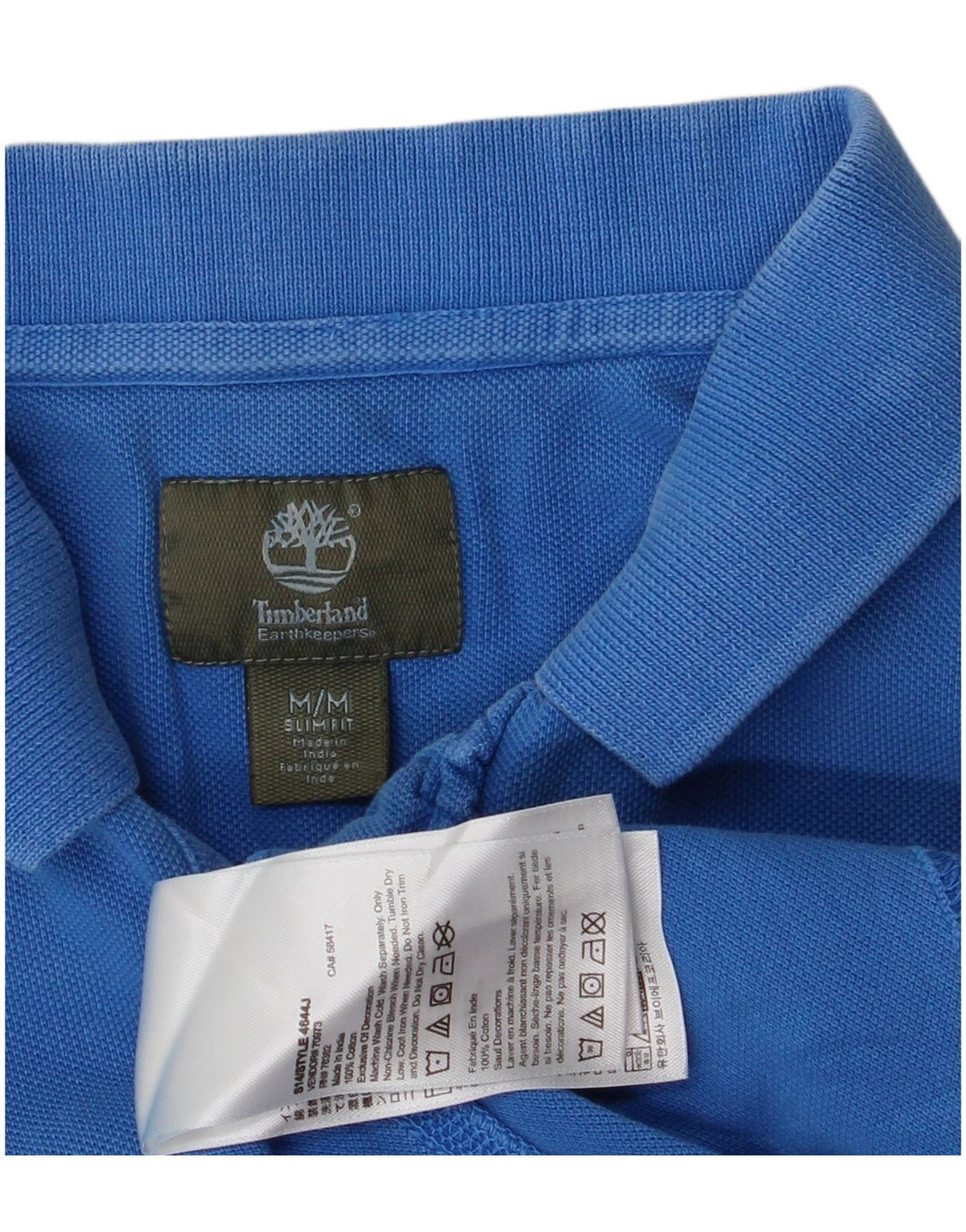 Ανδρικό μπλουζάκι Timberland με μεσαίο μπλε βαμβάκι