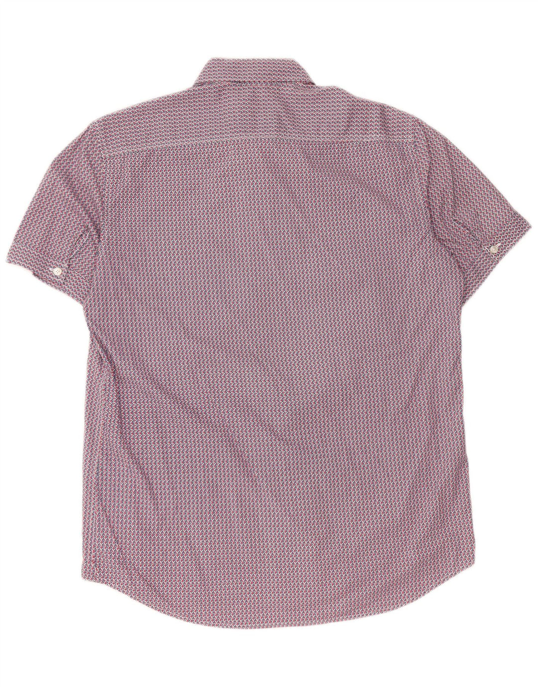 Ανδρικό κοντομάνικο πουκάμισο Carrera με κανονική εφαρμογή, μεγάλο κόκκινο γεωμετρικό βαμβακερό